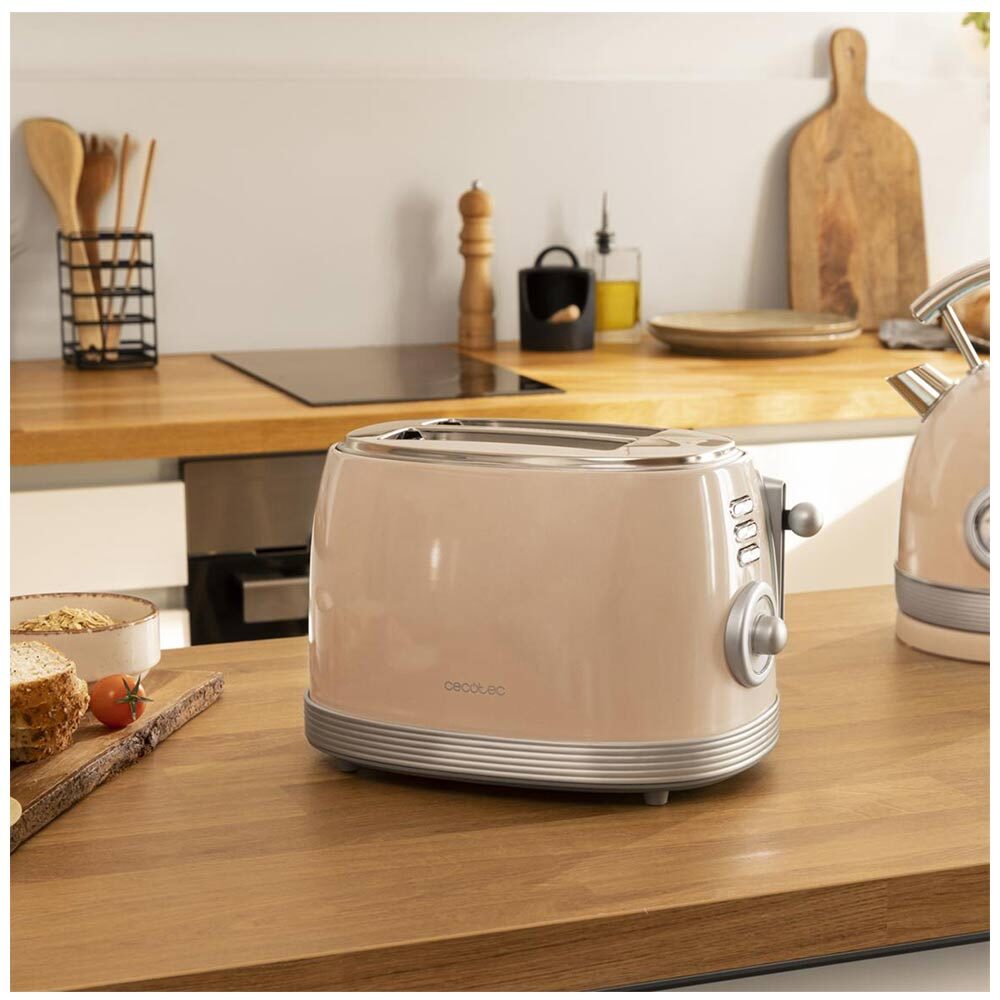 Tost Makinesi Cecotec Toast &Amp; Taste Vintage 800 03212 Açık Bej