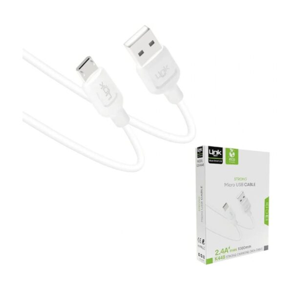 Linktech K448 Strong Micro Usb Data/Şarj Kablosu 1Mt 2.4A - Görsel 2