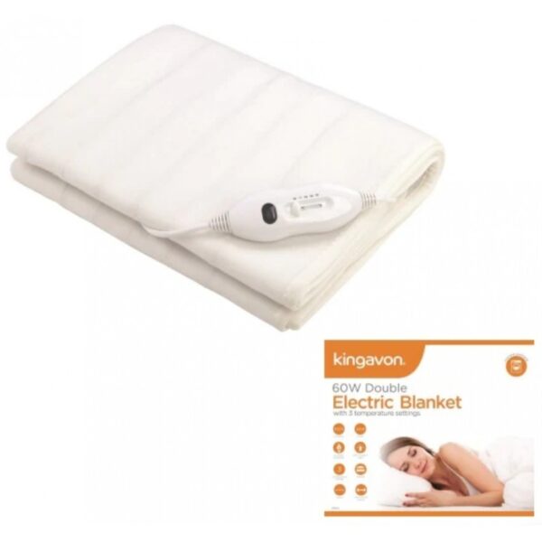 Kingavon 60W Çift Kişilik Yatak Elektrikli Battaniye - 120 X 107Cm - Görsel 2