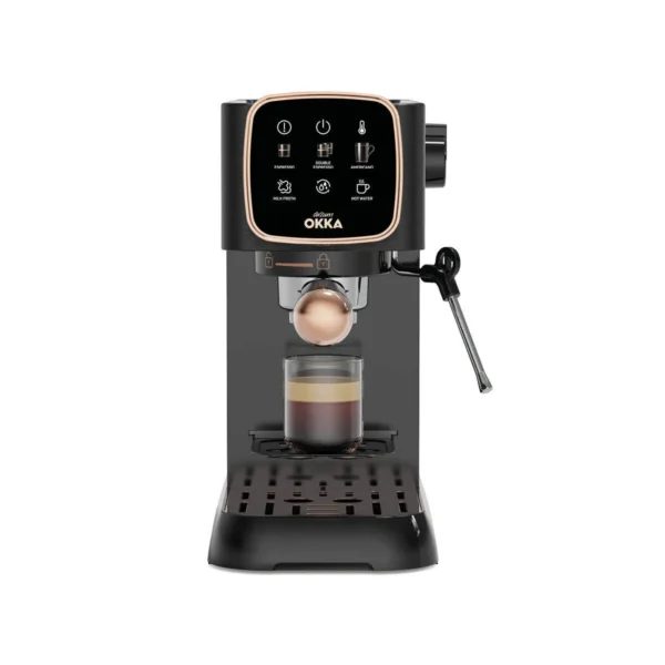 Okka Espresso Solo Yarı Otomatik Espresso Makinesi - Si̇yah - Görsel 4