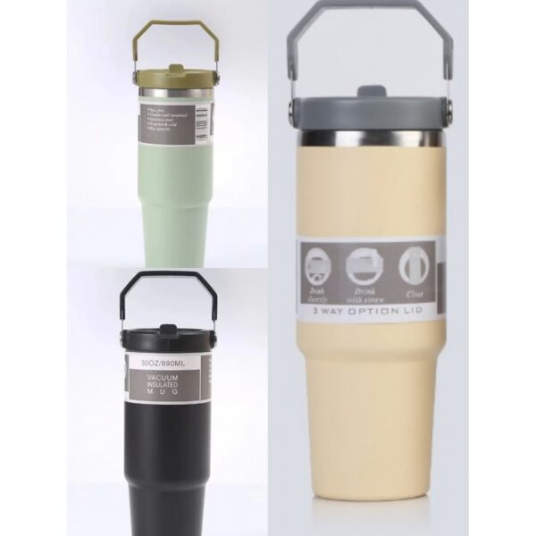 Çevir-Aç Pipet Paslanmaz Çelik 0.89 Litre Termos - Görsel 1