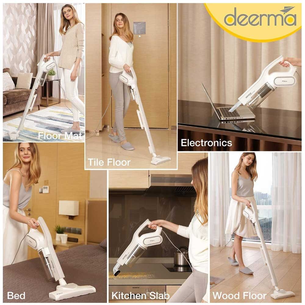 Kablolu Sopa & El Tipi Elektrikli Süpürge DEERMA DX700 beyaz