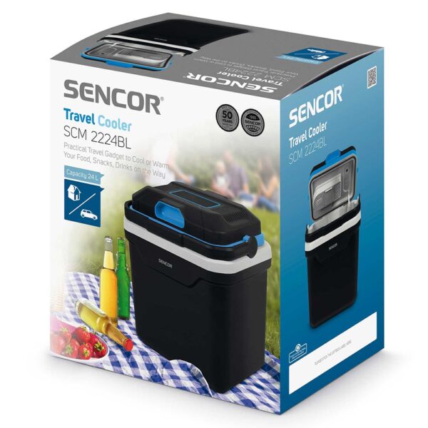 Taşınabilir Elektrikli Buzdolabı Sencor Seyahat Soğutucusu Scm 2224Bl Siyah