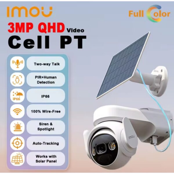 Imou Solar Güneş Panelli 2K 3Mp Güvenlik Kamerast - Görsel 1