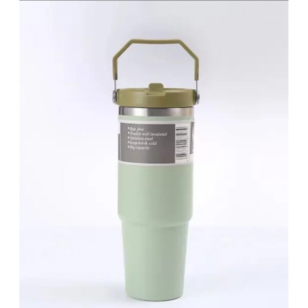 Çevir-Aç Pipet Paslanmaz Çelik 0.89 Litre Termos - Görsel 4