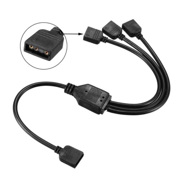 5V 3Pin Argb Led Spliter Kablosu (1 Di̇şi̇ - 3 Di̇şi̇) Kktc