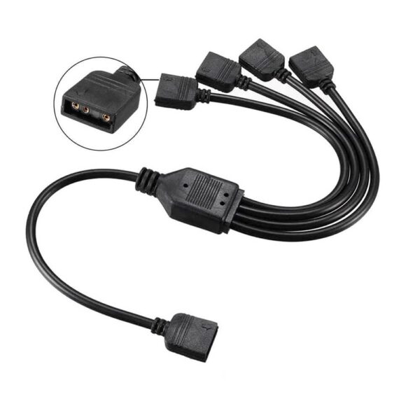5V 3Pin Argb Led Spliter Kablosu (1 Di̇şi̇ - 4 Di̇şi̇) Kktc