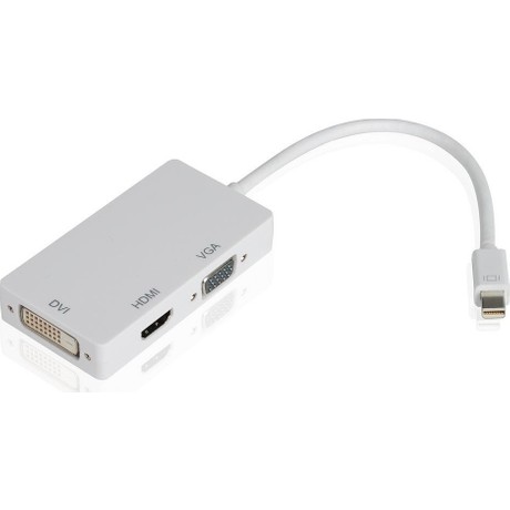 Adaptor Mini Display Port To Hdmi Dvi Vga Adaptor Beyaz KKTC