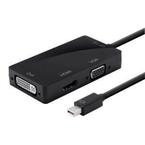 Adaptor Mini Display Port To Hdmi Dvi Vga Adaptor Si̇yah KKTC