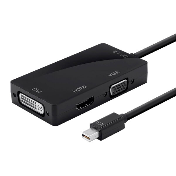 Adaptor Mini Display Port To Hdmi Dvi Vga Adaptor Si̇yah Kktc