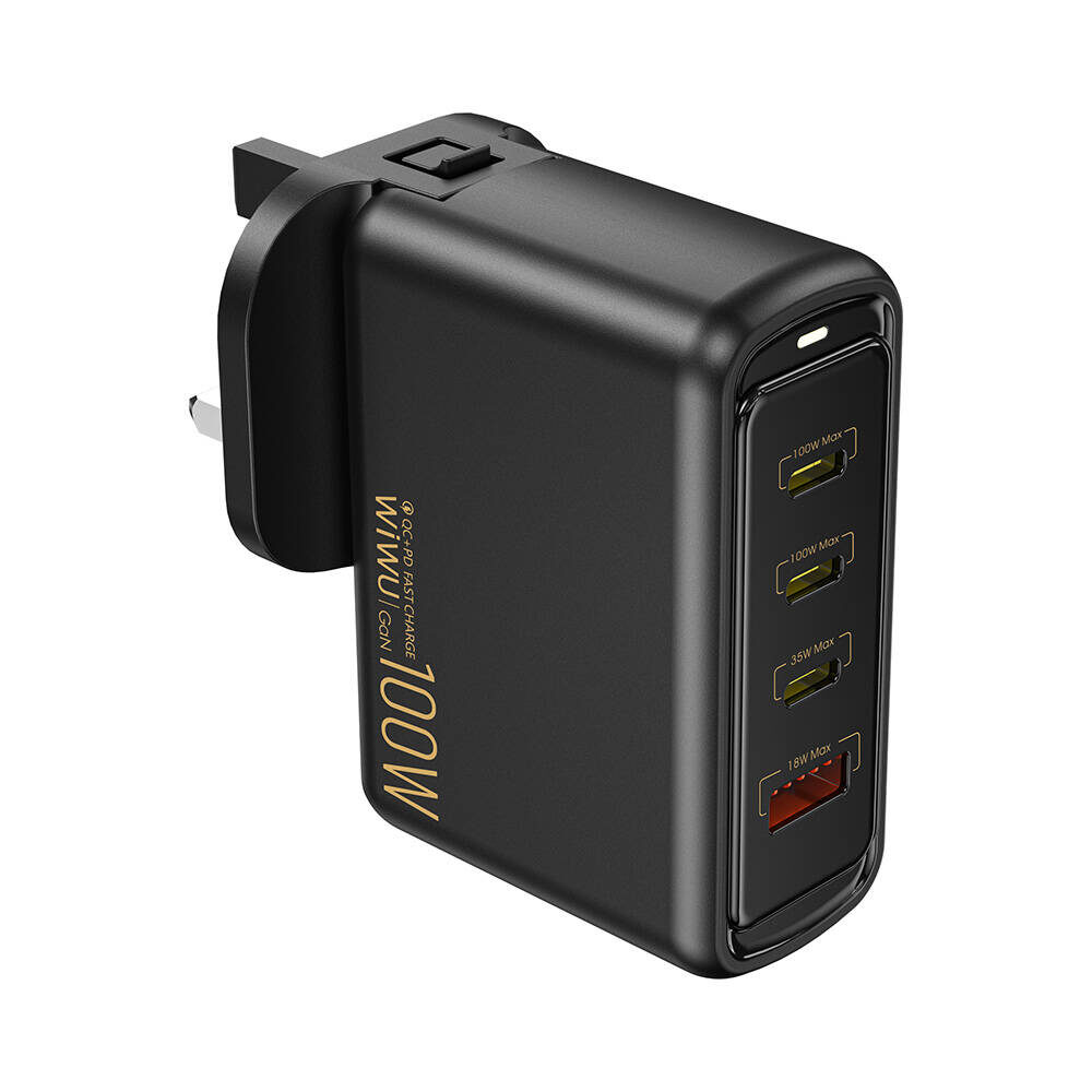 Adaptor Wiwu Warrior 100W Wi-U022W Gan Fast Charger KKTC