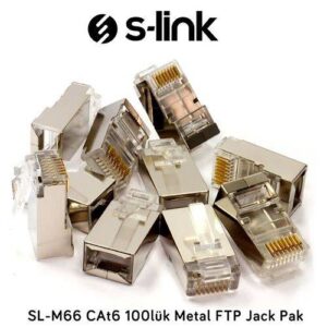 Aksesuar S-Link Rj45 Sl-M66 Cat6 Metal Konnektor 100Lu KKTC