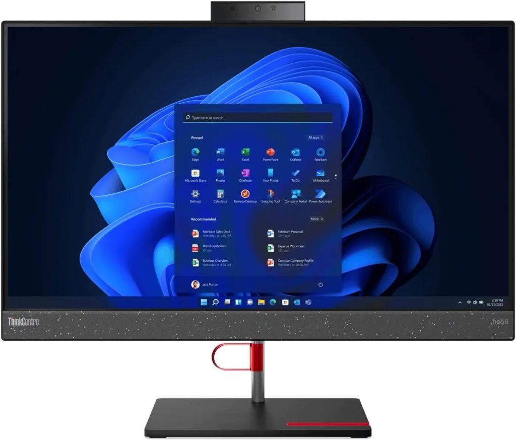 All In One Lenovo Neo 50A 12B800Dhtx I5-12450H 16Gb 512Gb 23.8" Fhd KKTC