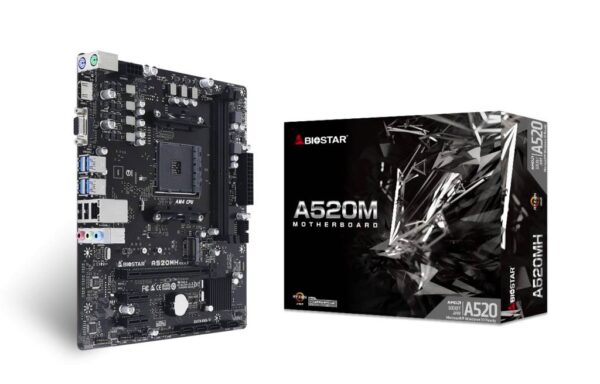 Anakart Biostar A520Mhp 4400Mhz Ddr4 Am4 Kktc