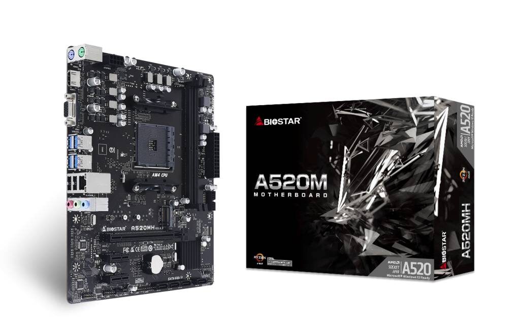 Anakart Biostar A520Mhp 4400Mhz Ddr4 Am4 KKTC