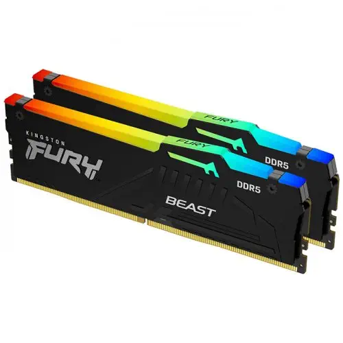 Bellek Kingston Beast 16Gb(2X8) Rgb 6000Mhz Ddr5 Cl36 Kf560C36Bbeak2-1 KKTC