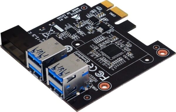 Biostar Pci-E 1X To 4X Usb3.0 Riser Adaptor Dcbtc2 Kktc