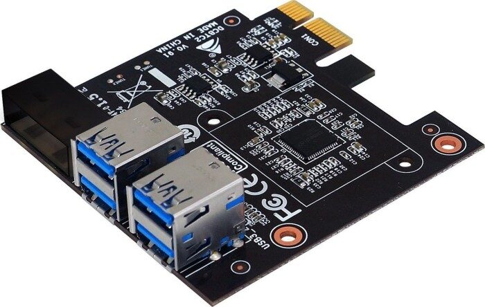 Biostar Pci-E 1X To 4X Usb3.0 Riser Adaptor Dcbtc2 KKTC