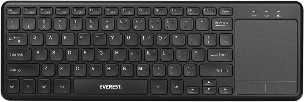 Everest Ekw-155 Siyah Touchpad Mouse+Kablosuz Klavye Us Layout KKTC