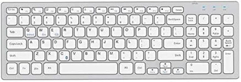 Everest Kb-80W Beyaz/Gümüş Ultra İnce Kablosuz Klavye KKTC