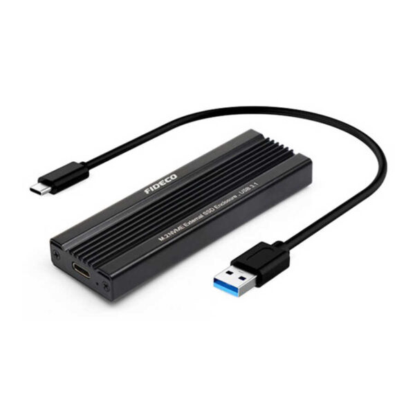 Fideco Usb 3.2 Gen2 Type-C To M.2 Pcie Nvme Ssd Harddisk Kutusu Siyah Kktc