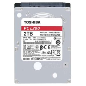 Hdd Toshiba 2.5" 2Tb L200 128Mb 5400Rpm Hdwl120Uzsva KKTC