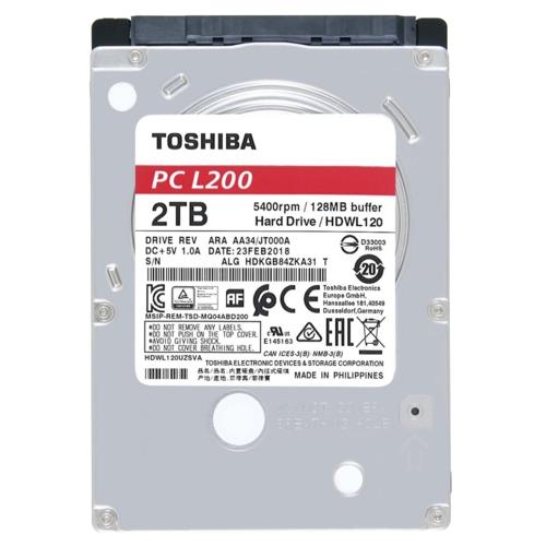 Hdd Toshiba 2.5" 2Tb L200 128Mb 5400Rpm Hdwl120Uzsva KKTC