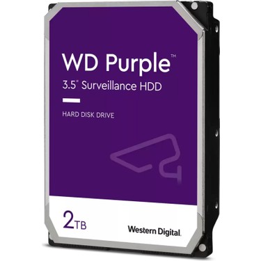 Hdd Wd 3.5" 2Tb Wd23Purz Purple 64Mb 7/24 KKTC