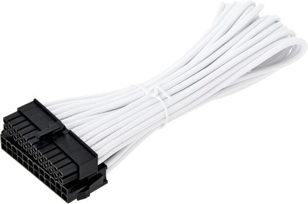 Kablo 24 Pin Cpu Power Beyaz Uzatma 30 Cm Kktc