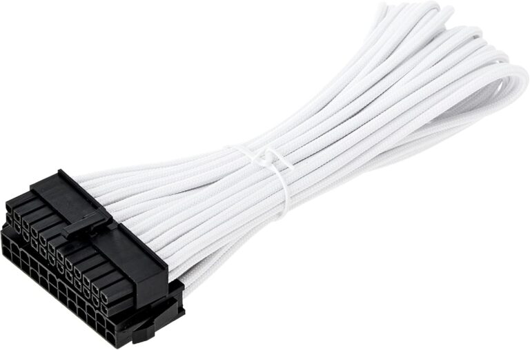 Kablo 24 Pin Cpu Power Beyaz Uzatma 30 Cm KKTC