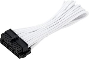 Kablo 24 Pin Cpu Power Beyaz Uzatma 30 Cm Kktc