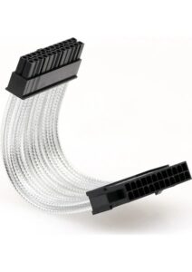 Kablo 24 Pin Cpu Power Uzatma Metal Örgülü 10 Cm Kktc