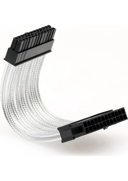 Kablo 24 Pin Cpu Power Uzatma Metal Örgülü 10 Cm KKTC