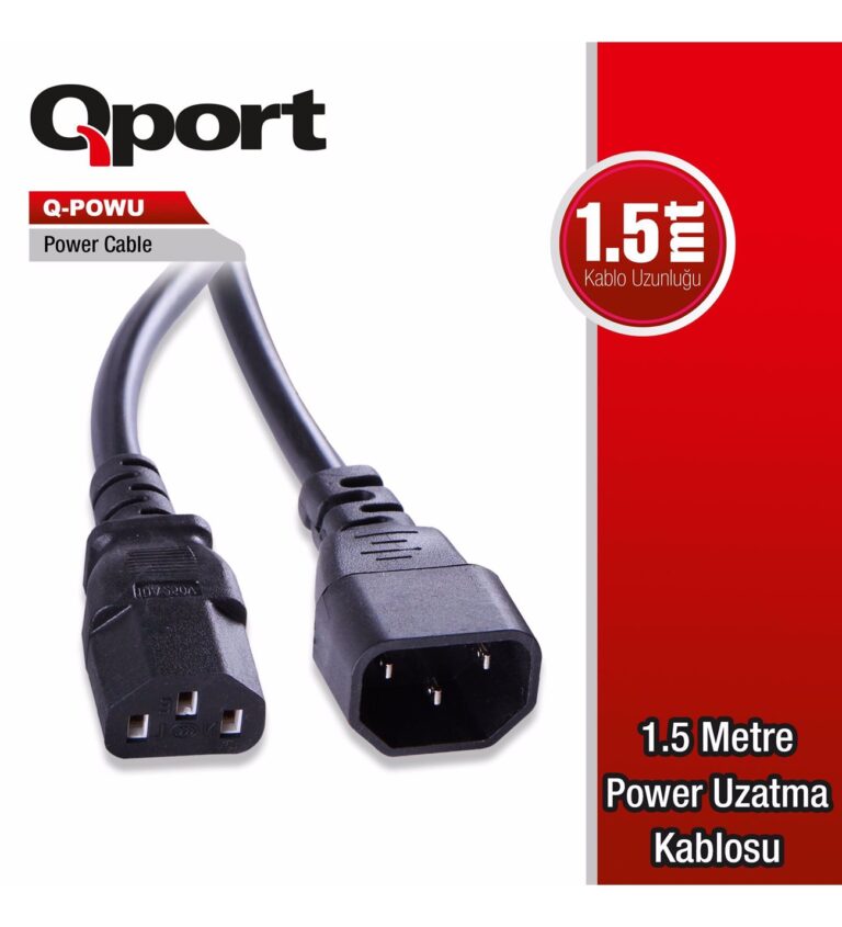 Kablo Qport Q-Powu 1.5Mt Power Uzatma KKTC