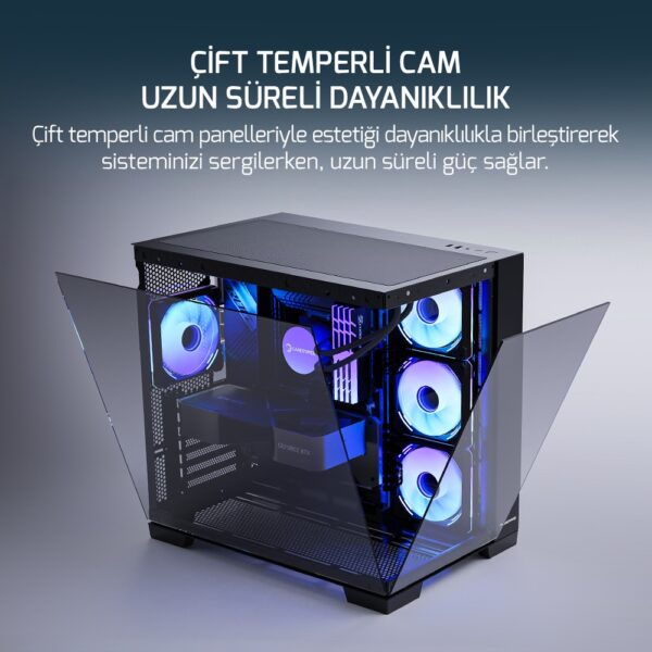 Kasa Gamepower Warcry Pulse 4X12Cm Fan Argb - Görsel 2