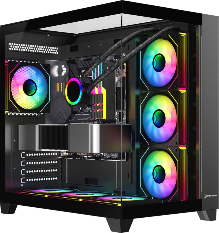 Kasa Gamepower Warcry Topglass 4X12Cm Fan Argb 750W Power  Si̇yah KKTC