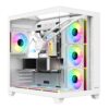 Kasa Gamepower Warcry Topglass 4X12Cm Fan Argb Beyaz KKTC