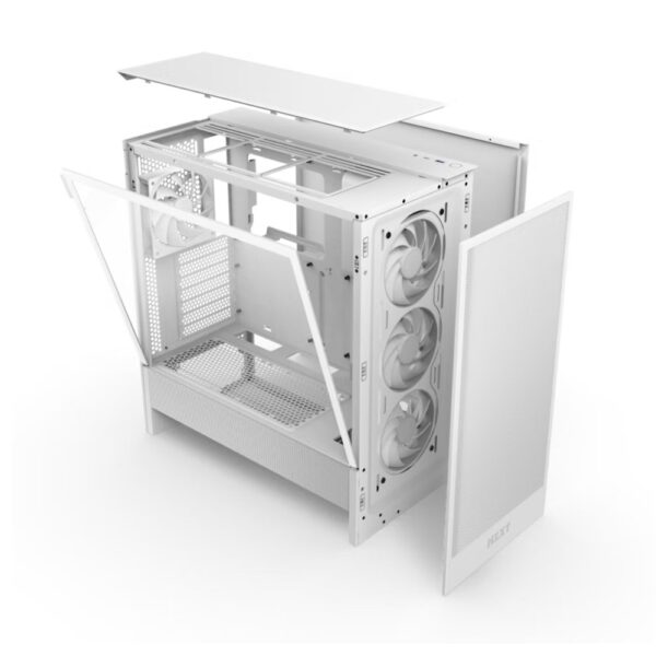 Kasa Nzxt H5 Flow2024 White Rgb Tempered Glass Usb 3.2 Atx Mid Tower Kktc 2 Kktc - Online Alışveriş Bi Sipariş