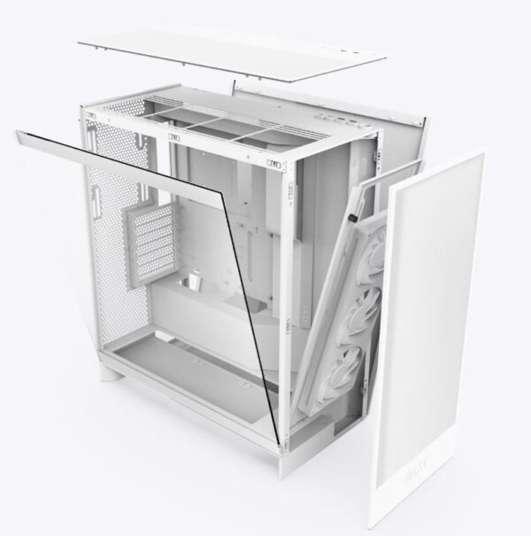 Kasa Nzxt H7 Flow2024 White Rgb Tempered Glass Usb 3.2 Atx Mid Tower Kktc 6 Kktc - Online Alışveriş Bi Sipariş