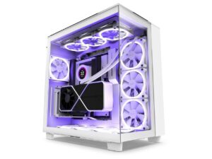 Kasa Nzxt H9 Elite White Rgb Tempered Glass Usb 3.2 Atx Mid Tower KKTC