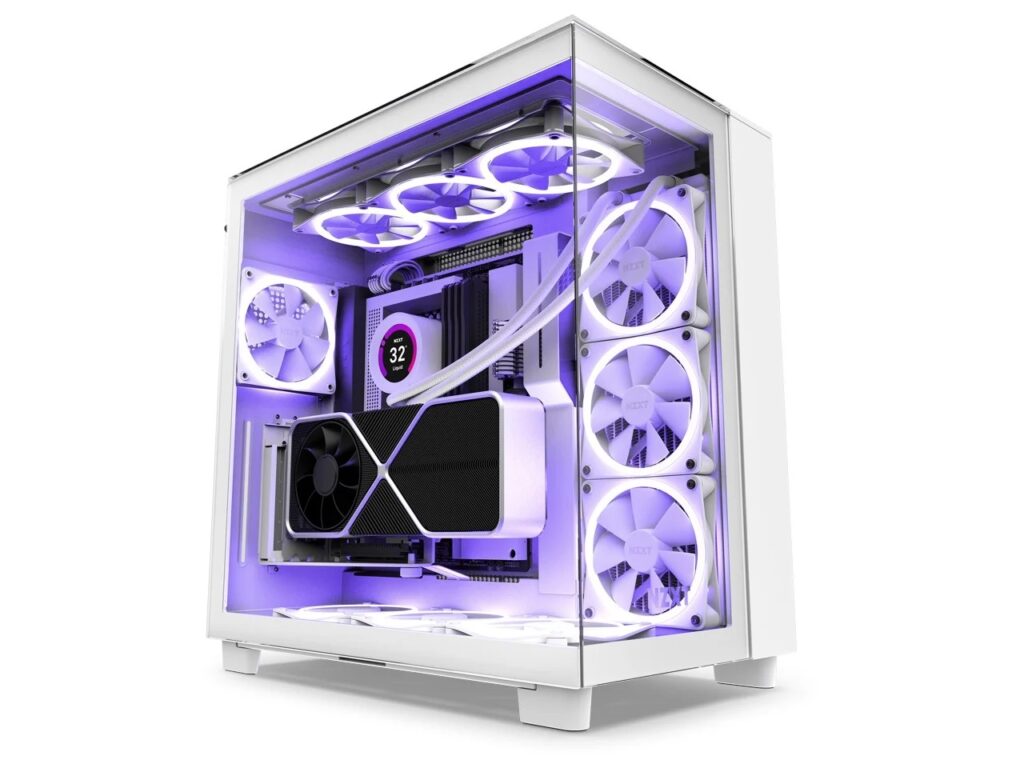 Kasa Nzxt H9 Elite White Rgb Tempered Glass Usb 3.2 Atx Mid Tower KKTC