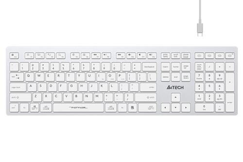Klavye A4Tech Fbx50C Beyaz Bluetooth+2.4G Fn-Mm-Şarjlı Tr Layout KKTC