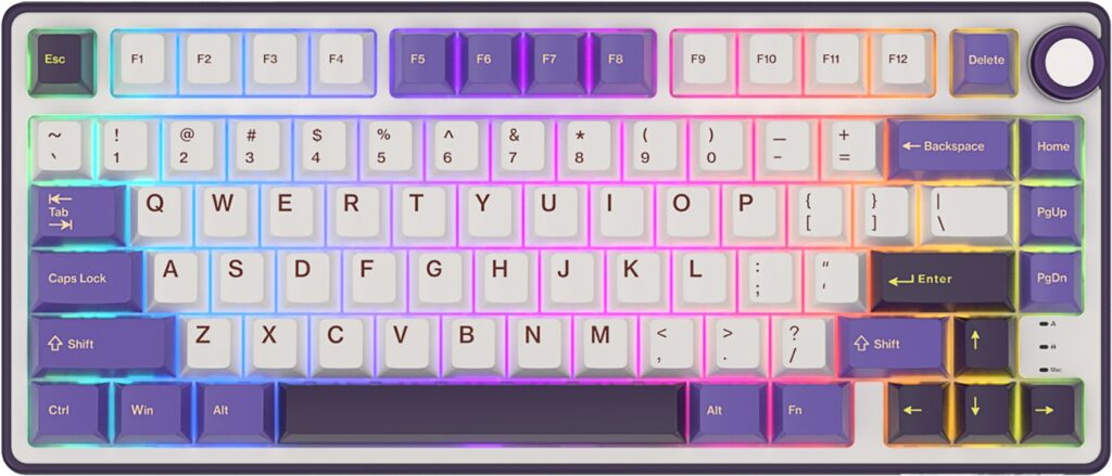 Klavye Royal Kludge R75 Blackberry Silver Switch Us Layout KKTC