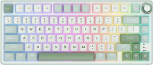 Klavye Royal Kludge R75 Sky Cyan Silver Switch Us Layout KKTC