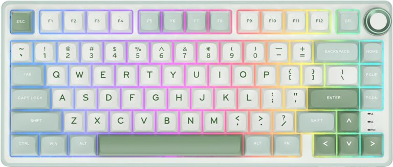Klavye Royal Kludge R75 Sky Cyan Silver Switch Us Layout KKTC