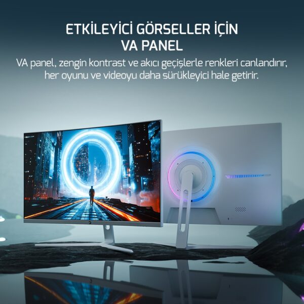 Monitor Gamepower 27 Vivid T50 Curved 0.5Ms 200Hz Hoparlor Beyaz Kktc 2 Kktc - Online Alışveriş Bi Sipariş