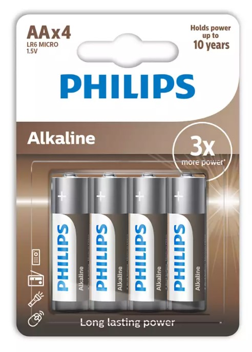Philips Lr6A4B/10 Alkalin Aa 4Lü Pil KKTC
