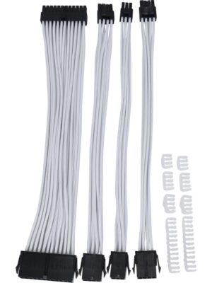 Psu Uzatma Kit Beyaz 30 Cm 24 Pin / 4+4 Pin / Pci-E 8Pin / Pci-E 6 Pin KKTC