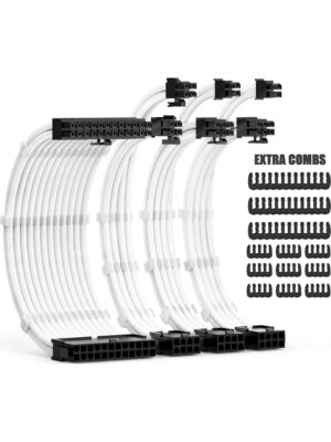Psu Uzatma Kit Beyaz 30 Cm 24 Pin + 8Pin (4+4) + 2X 8 Pin(6+2) KKTC