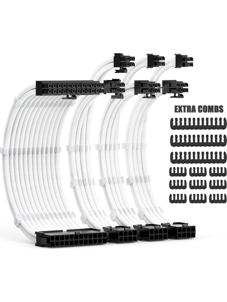 Psu Uzatma Kit Beyaz 30 Cm 24 Pin + 8Pin (4+4) + 2X 8 Pin(6+2) KKTC
